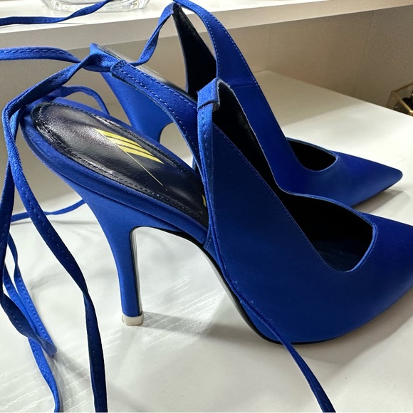 THE ATTICO blue heels shoes 7.5 - Picture 3 of 8